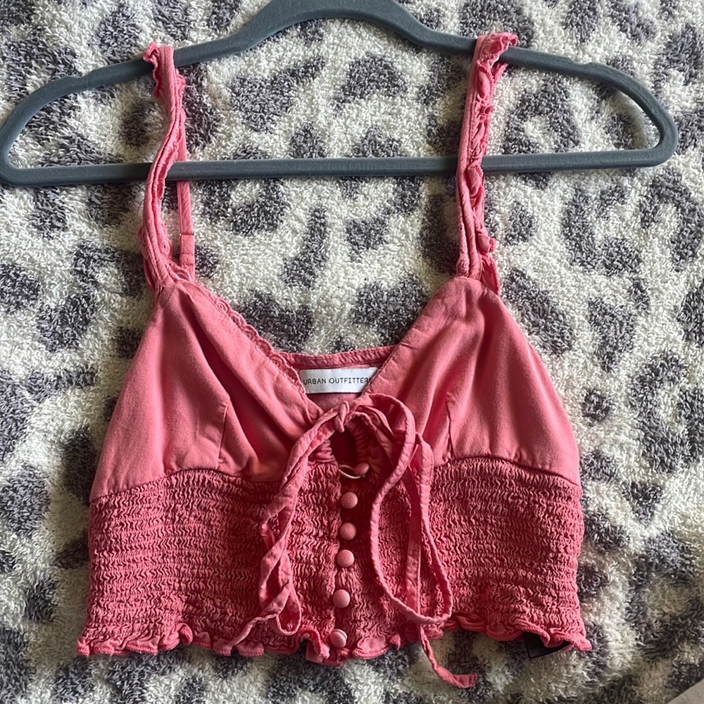Urban Outfitters Pink Cropped Tank